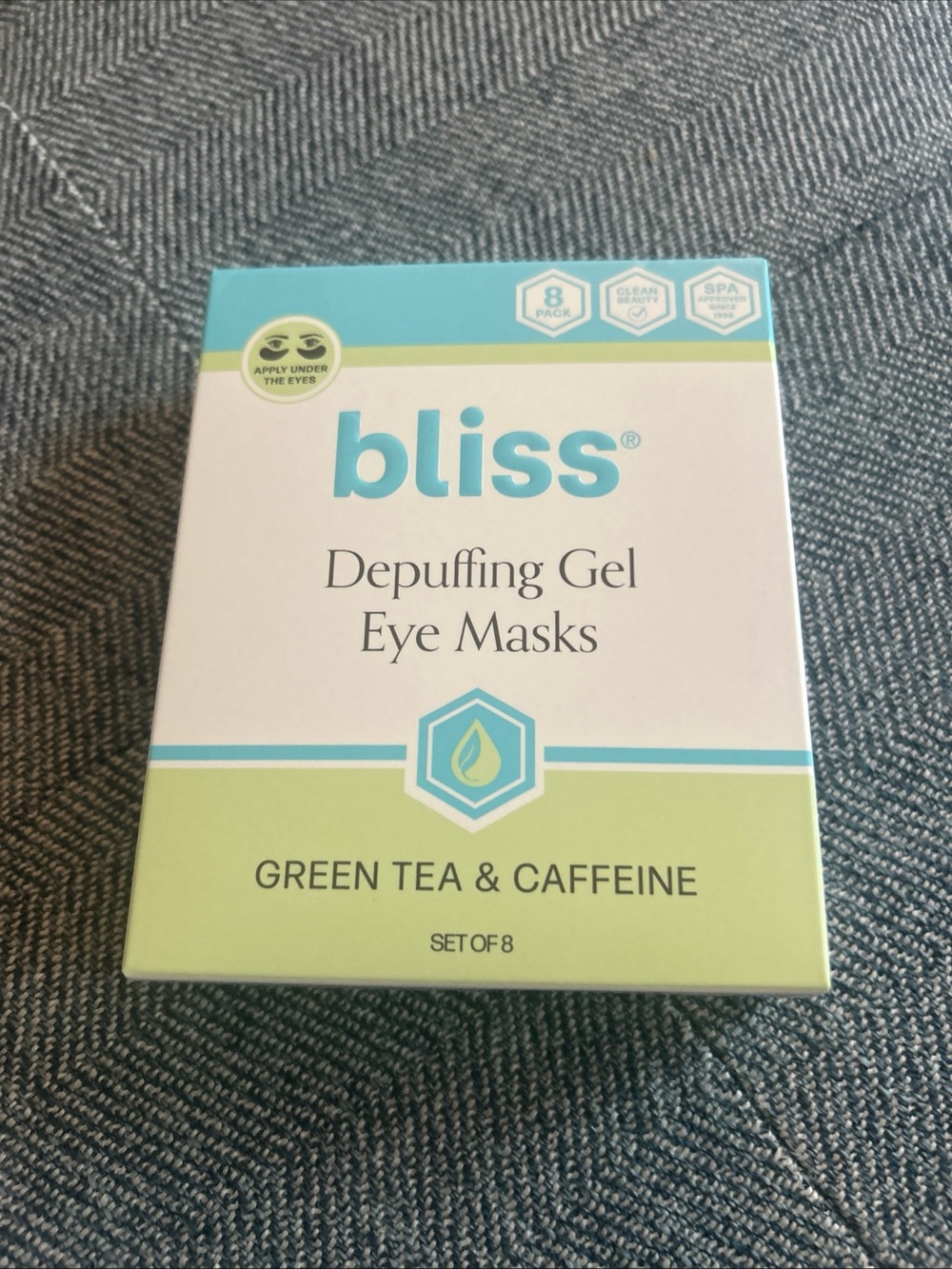 Bliss Depuffing Gel Eye Masks Green Tea And Caffeine Set Of 8